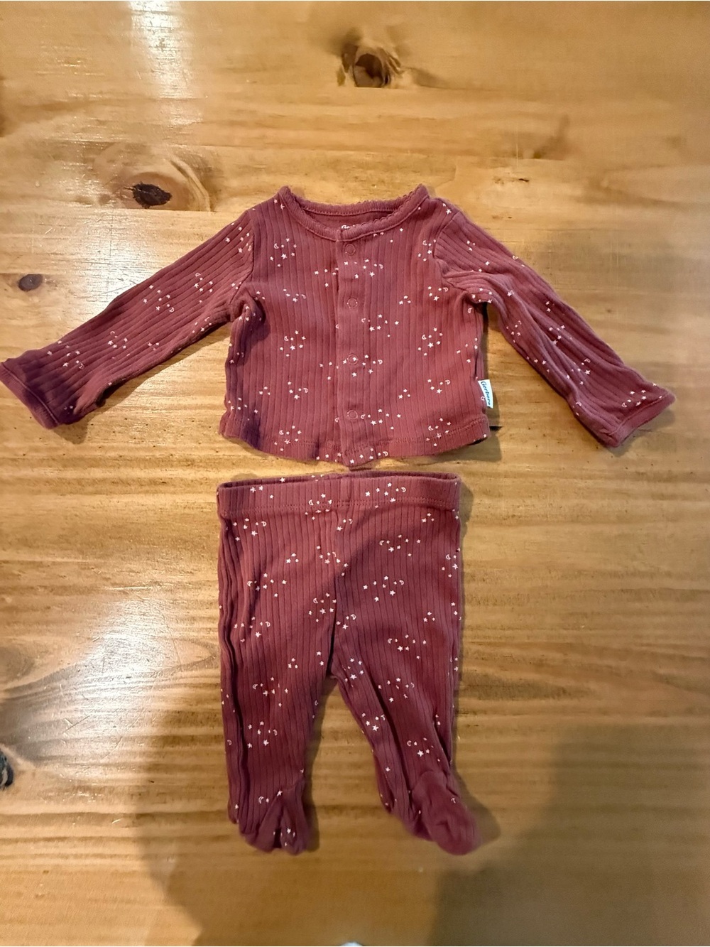 Gerber Mauve Pink Ribbed Baby Matching Set